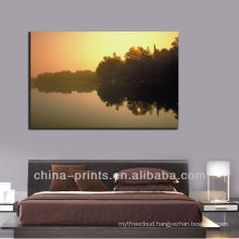 Modern Sunrise over the Lake Canvas ART,painting frame for home decor